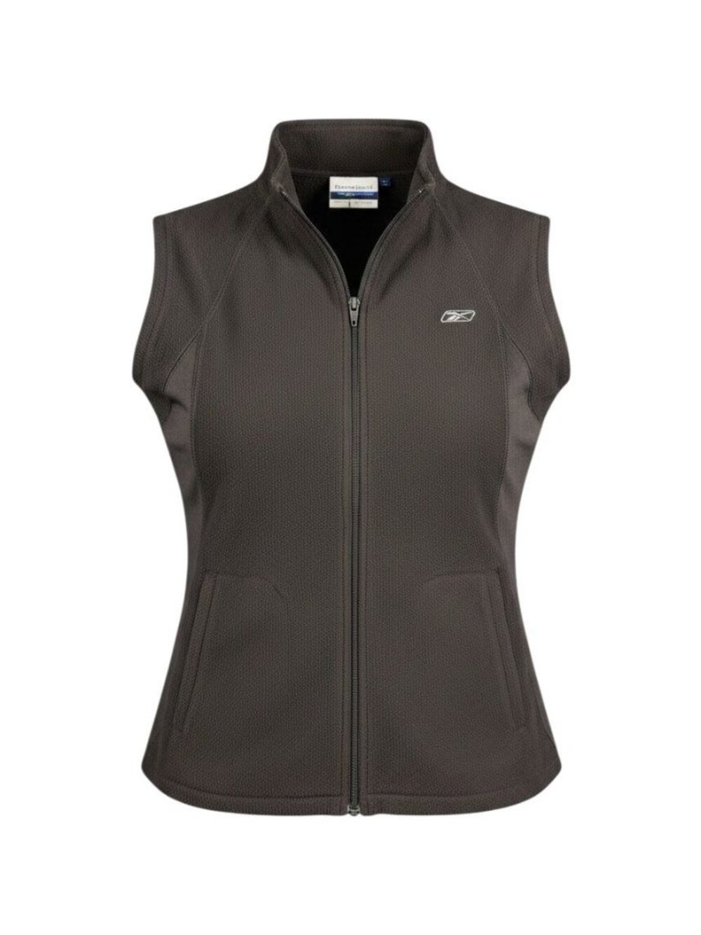 Reebok Womens Black Fleece Zip-Up Vest X-Large
